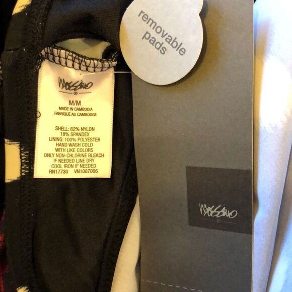 Mossimo Black Polka Dot Padded Tankini Top New With Tags Medium - Picture 5 of 10